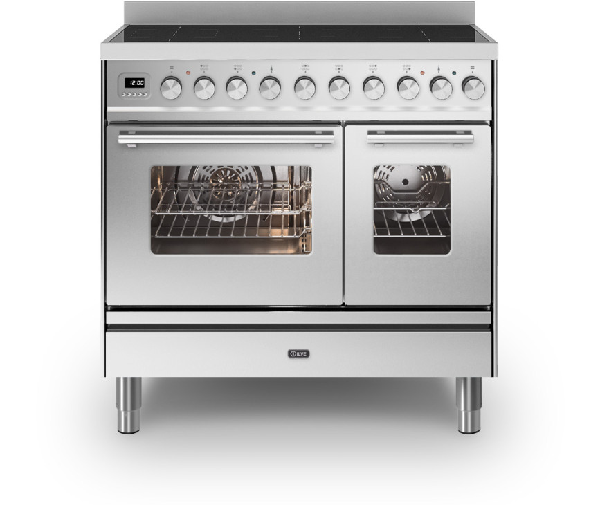 Ilve PDI09WE3/SS fornuis inductie rvs - 90 cm. breed