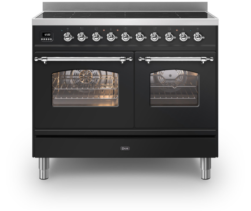 Ilve PDI106NE3/MG inductie fornuis - grafiet - 100 cm. breed