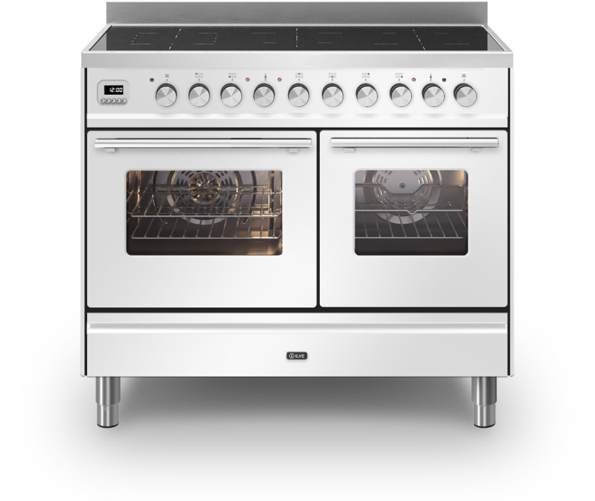 Ilve PDI10WE3/WH fornuis inductie wit - 100 cm. breed