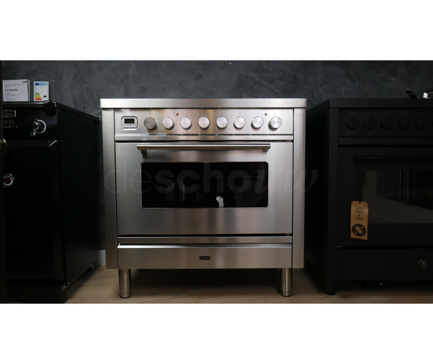 Ilve PI09WE3/SS fornuis inductie rvs - 90 cm. breed
