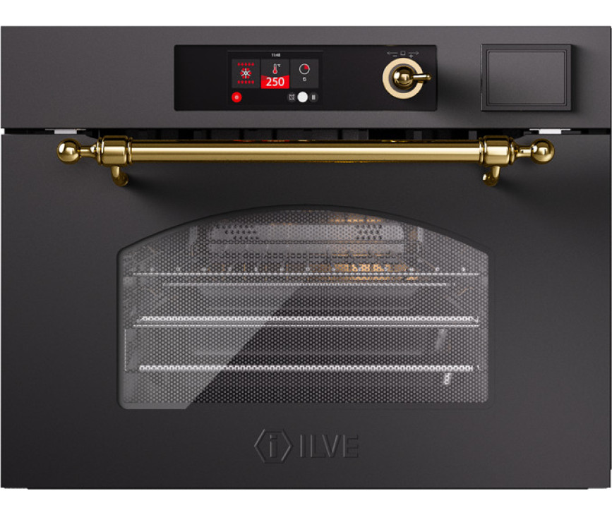 Ilve 645SNHSW/MGC combi-stoomoven met magnetron inbouw grafiet