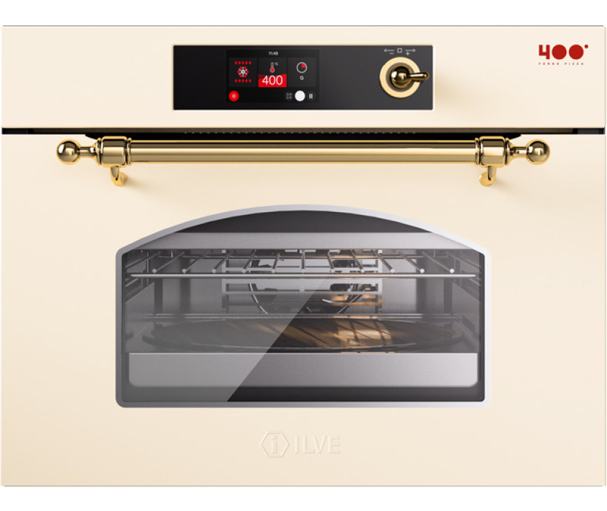Ilve 645SNZT4/AWG inbouw oven  antiek wit/messing - 60 cm. breed