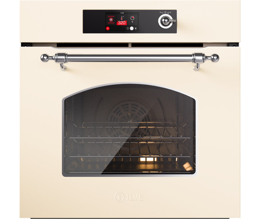 ILVE OV60SNT3/AWC inbouw oven - antiek wit/chroom - 60 cm. breed