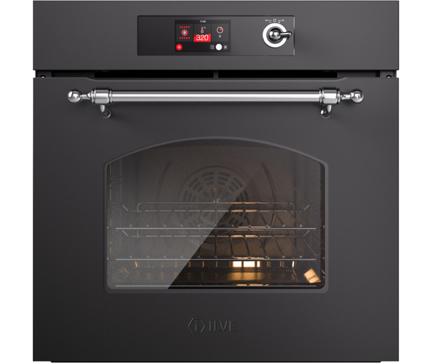 Ilve OV60SNT3/MGC inbouw oven mat grafiet/chroom - 60 cm. breed