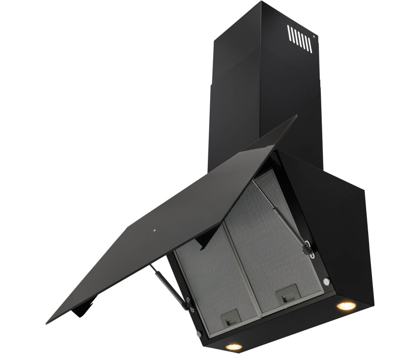 Inventum AKD8005ZWA anti-hoofdstoot wand afzuigkap - zwart - 80 cm