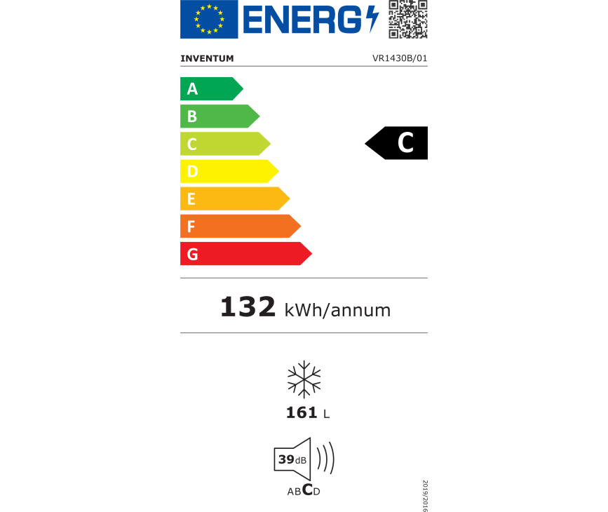 Inventum VR1430B vrijstaande vriezer / vrieskast