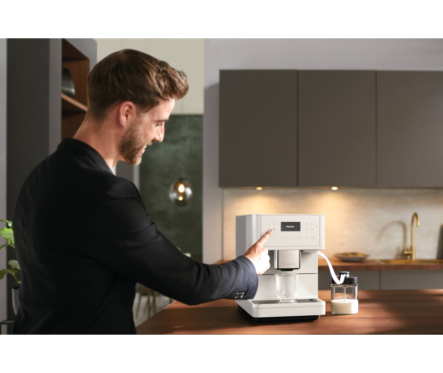 Miele CM6160 vrijstaande koffiemachine - Lotuswit 