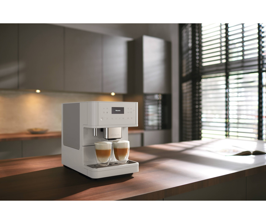Miele CM6160 vrijstaande koffiemachine - Lotuswit 