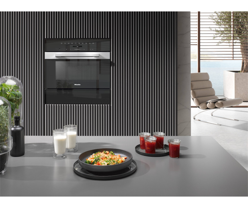 Miele M7244 inbouw magnetron met grill - zwart/rvs
