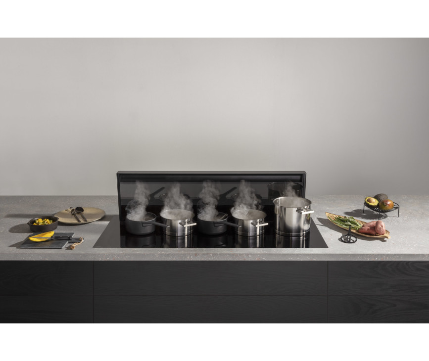 Novy 42120 inbouw inductie kookplaat met afzuiging - 118 cm. breed - Panorama