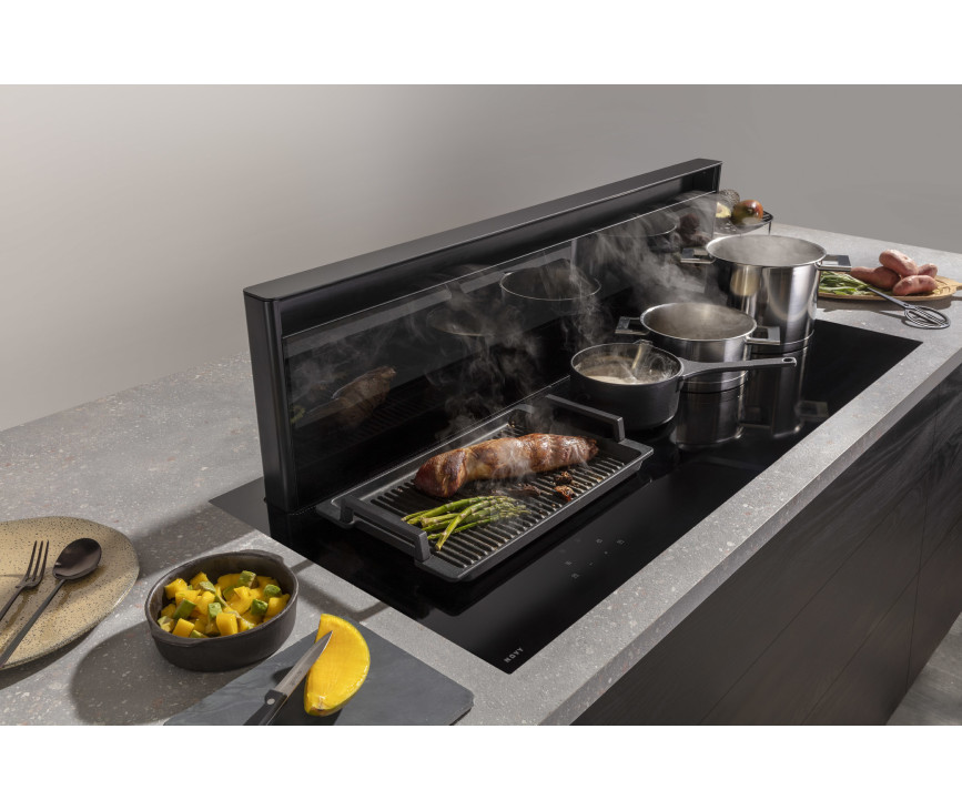 Novy 42120 inbouw inductie kookplaat met afzuiging - 118 cm. breed - Panorama