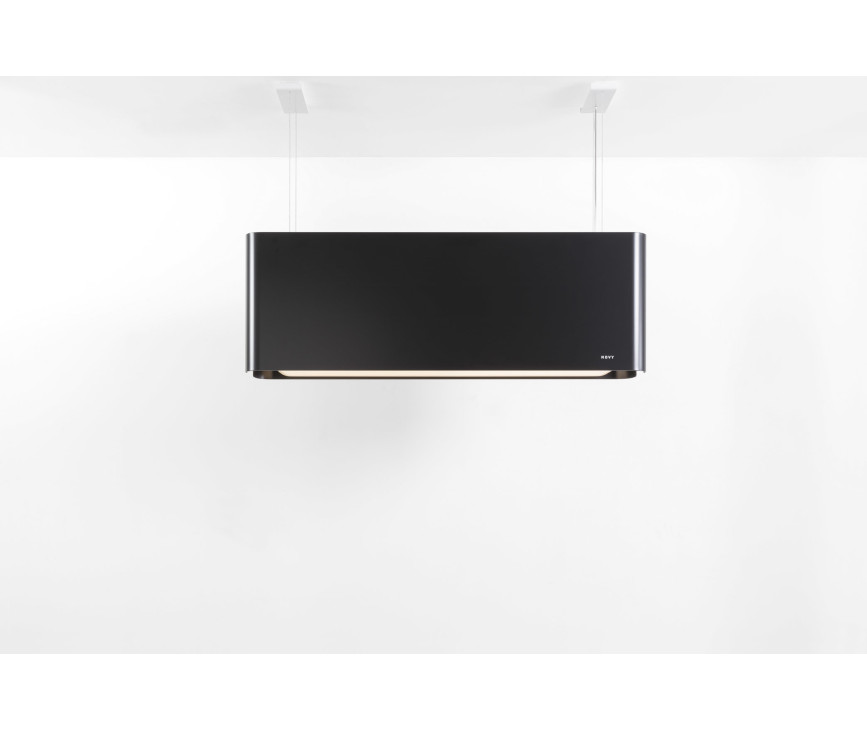 Novy Mood 7552 zwart - eiland afzuigkap - 108 cm. breed