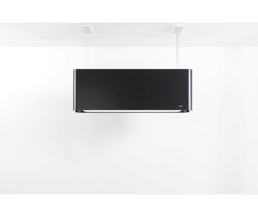 Novy Mood 7552 zwart - eiland afzuigkap - 108 cm. breed
