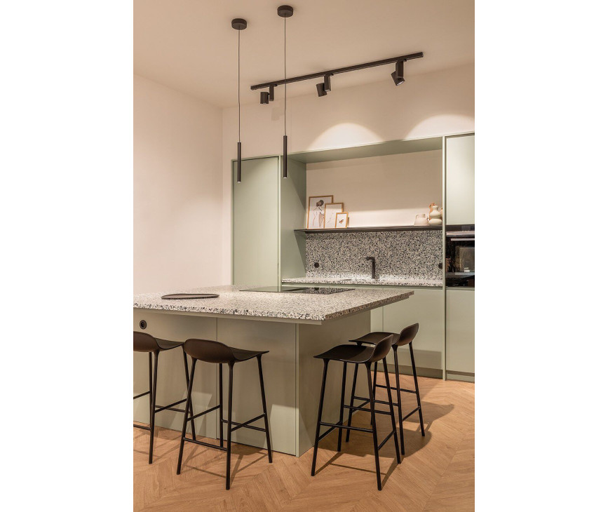 Novy Shelf Mineral Black 215cm keuken verlichting