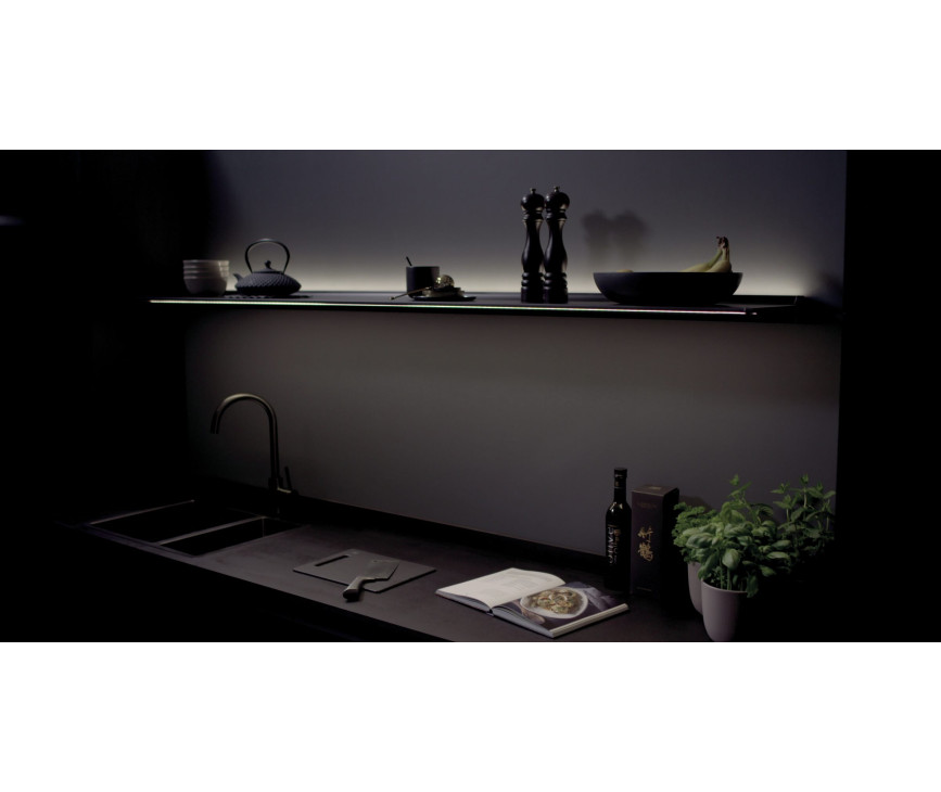 Novy Shelf Mineral Black 215cm keuken verlichting