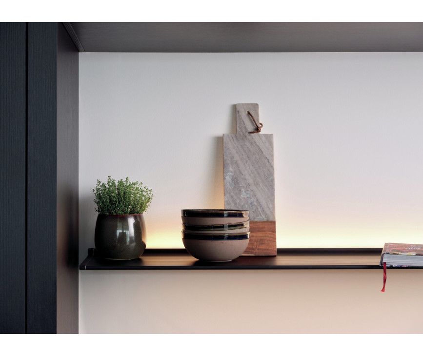 Novy Shelf Mineral Black 245cm keuken verlichting