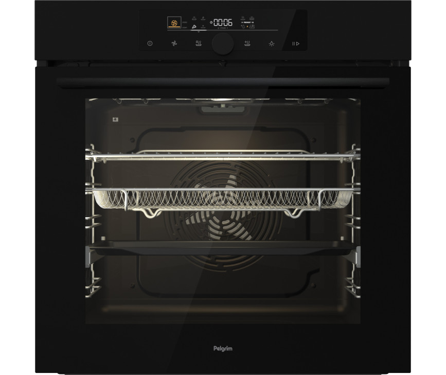 Pelgrim OPP560MAT inbouw oven met pizza functie - matzwart