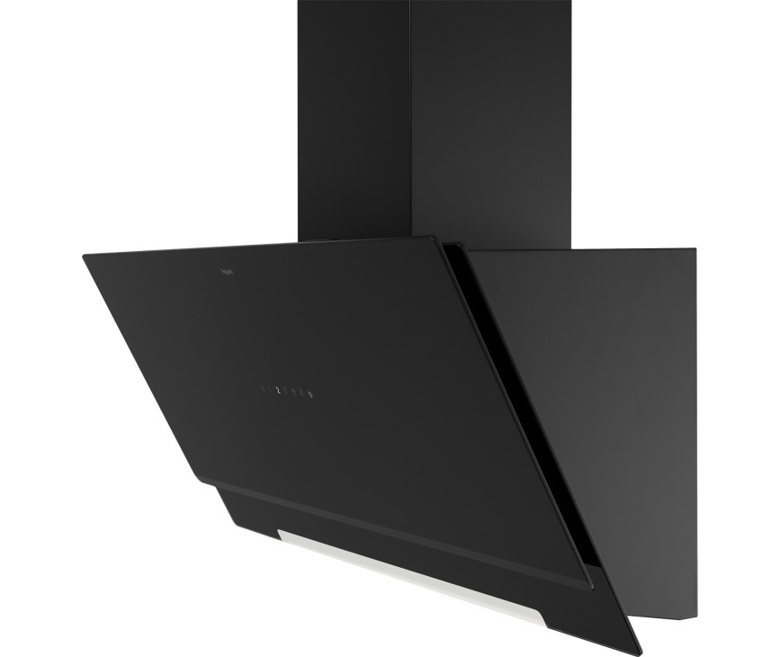 Pelgrim DSGA990MAT afzuigkap - zwart glas - schuin anti-hoofdstoot
