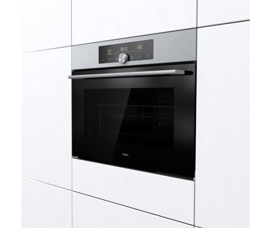 Pelgrim OM540RVS inbouw oven met magnetron