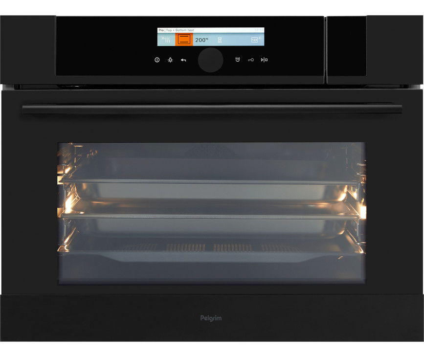 Pelgrim OVS834MAT inbouw combi-stoomoven - mat-zwart