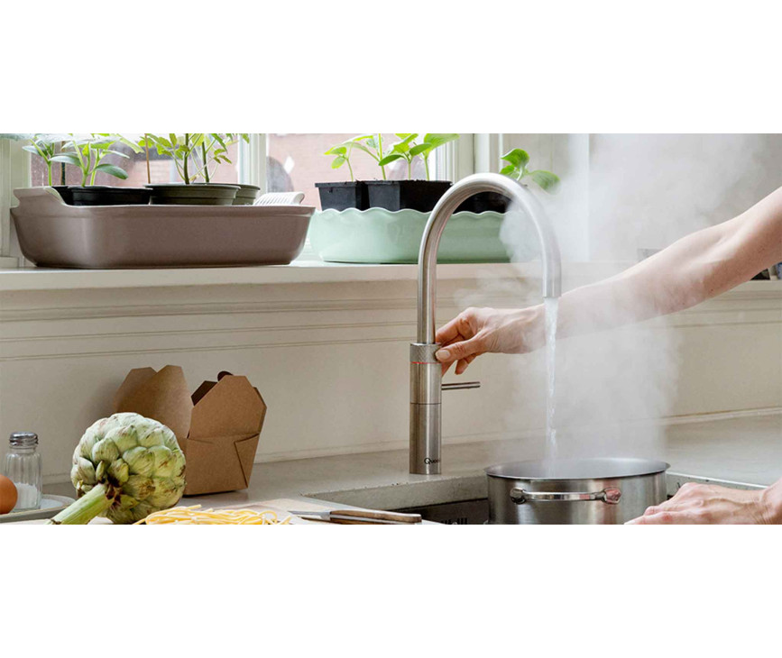 Quooker COMBI Fusion Round CHROOM - kokend water kraan
