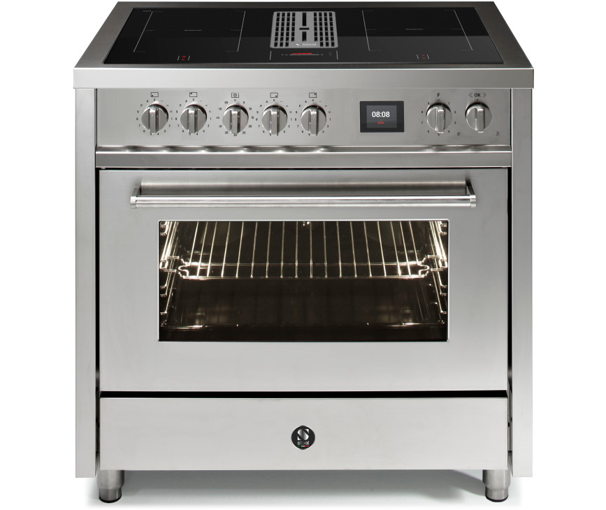 Steel Enfasi Mistral EQ9F-4FIK inductie fornuis met afzuiging