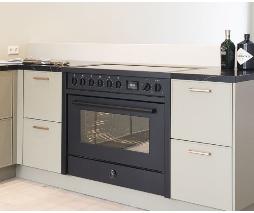 Steel EQ9F-5FI NF Enfasi inductie fornuis zwart - All Black serie