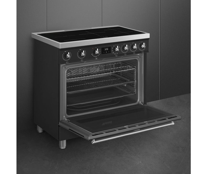 Smeg C9IMMB2 inductie fornuis - mat zwart - 90 cm