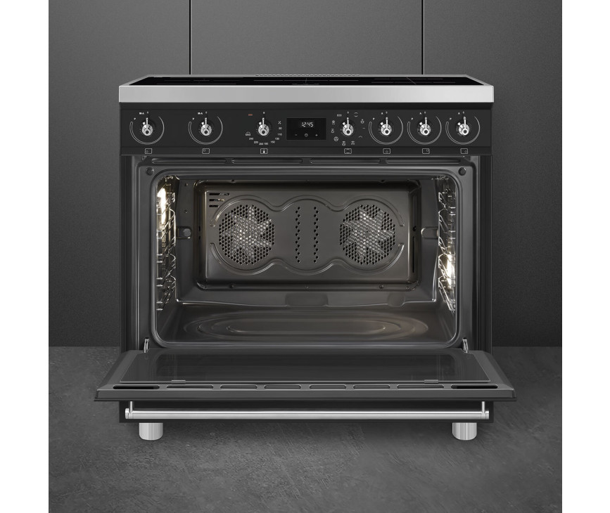 Smeg C9IMMB2 inductie fornuis - mat zwart - 90 cm