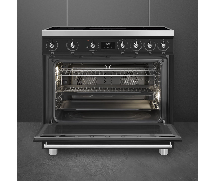 Smeg C9IMMB2 inductie fornuis - mat zwart - 90 cm