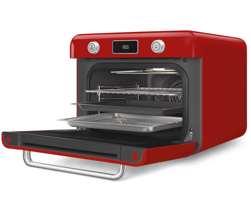 Smeg COF01RDEU vrijstaande combi-stoomoven - rood