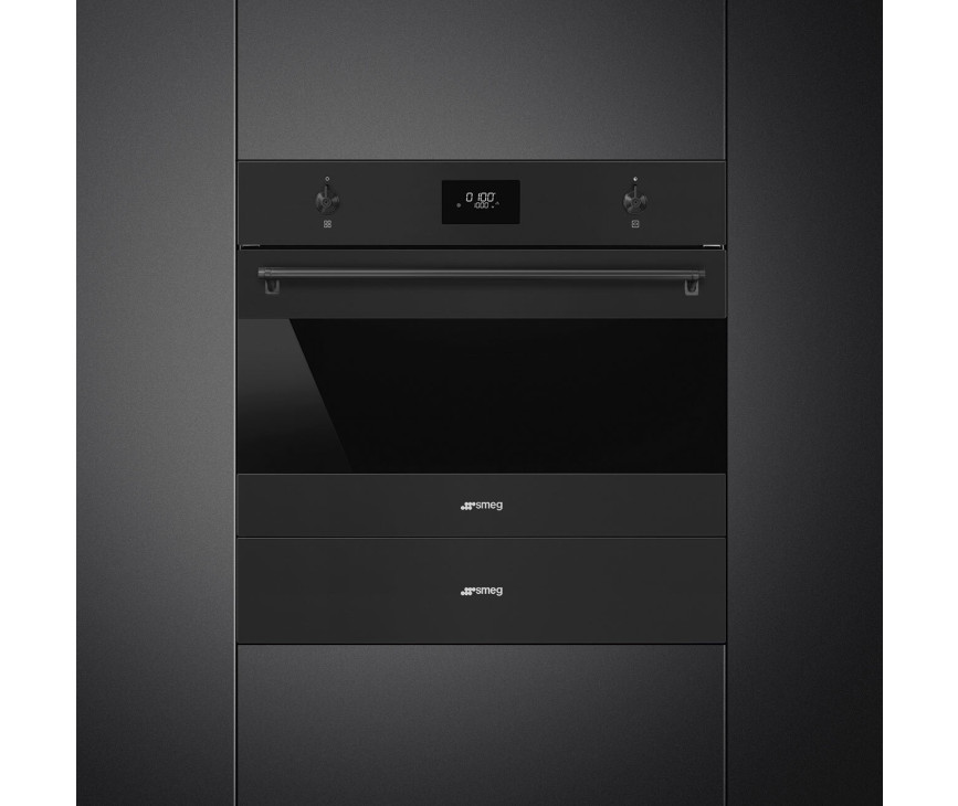 Smeg CPR315N inbouw warmhoudlade - mat-zwart