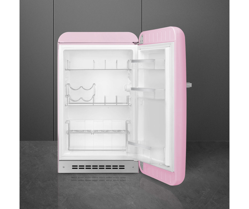 Smeg FAB10HRPK6 retro jaren 50 koelkast - roze - rechtsdraaiend