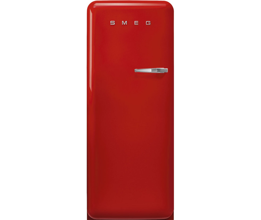 Smeg FAB28LRD6 retro jaren 50 koelkast - rood - linksdraaiend