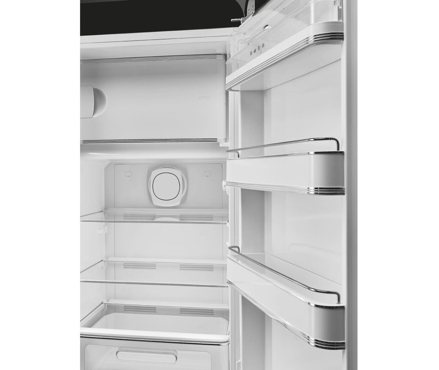 Smeg FAB28RBL6 retro jaren 50 koelkast - zwart - rechtsdraaiend