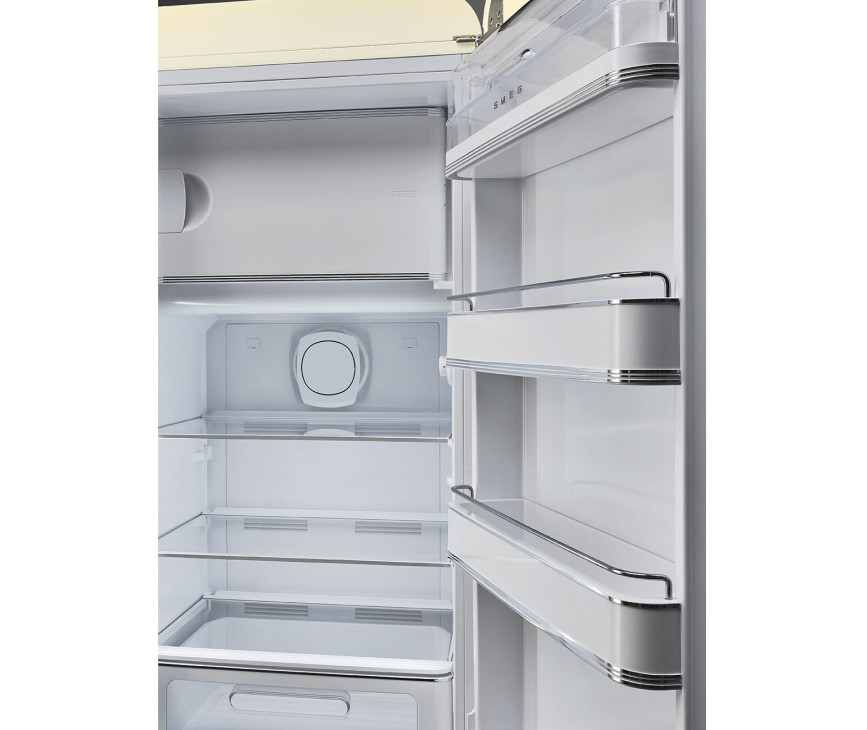 Smeg FAB28RCR6 retro jaren 50 koelkast - creme - rechtsdraaiend