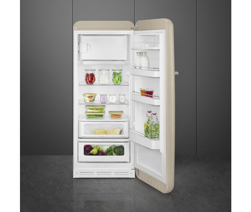 Smeg FAB28RDPP6 retro jaren 50 koelkast - Perfectly Pale