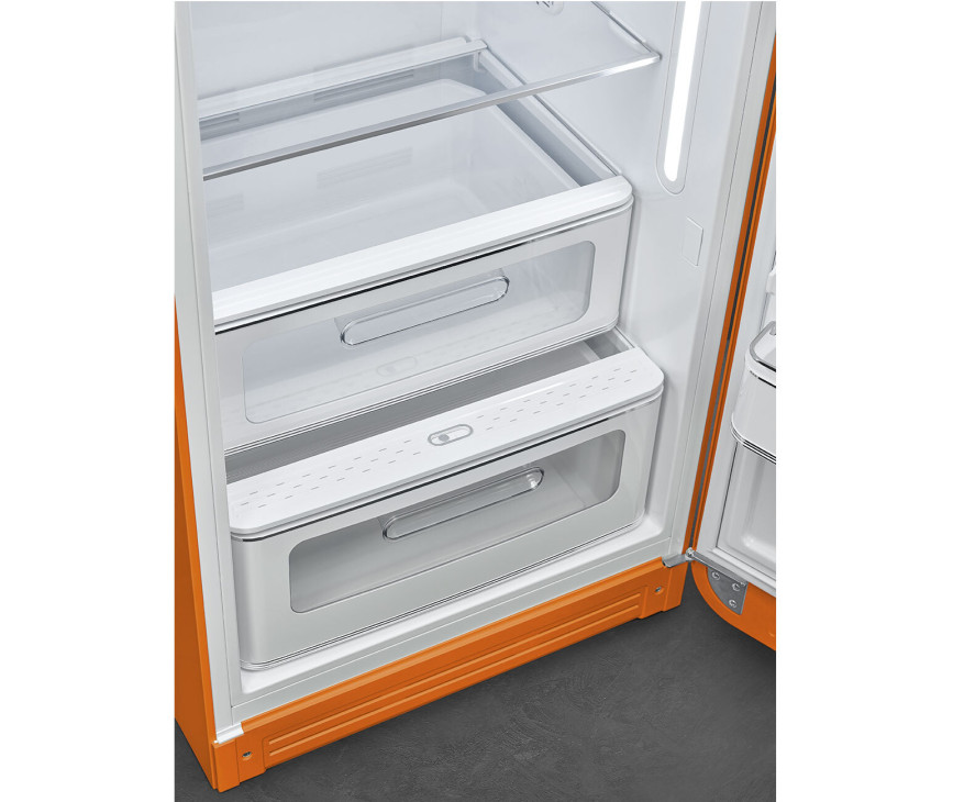 Smeg FAB28ROR6 retro jaren 50 koelkast - oranje