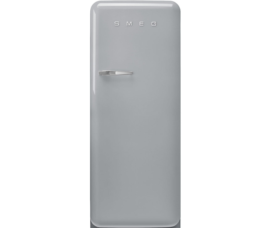 Smeg FAB28RSV6 retro jaren 50 koelkast - zilver - rechtsdraaiend