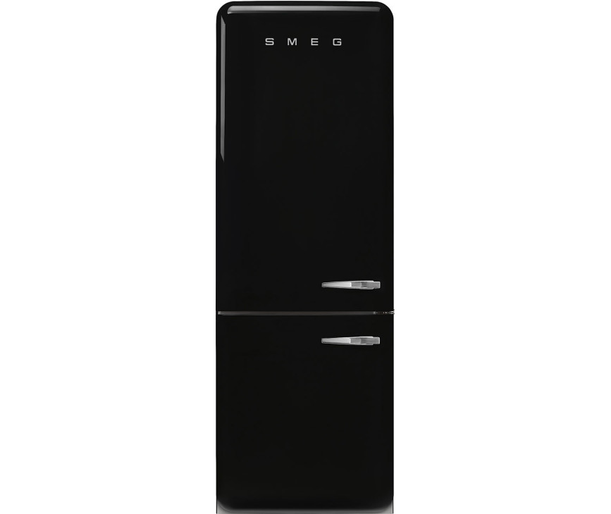 Smeg FAB38LBL6 retro jaren 50 koelkast - zwart - linksdraaiend