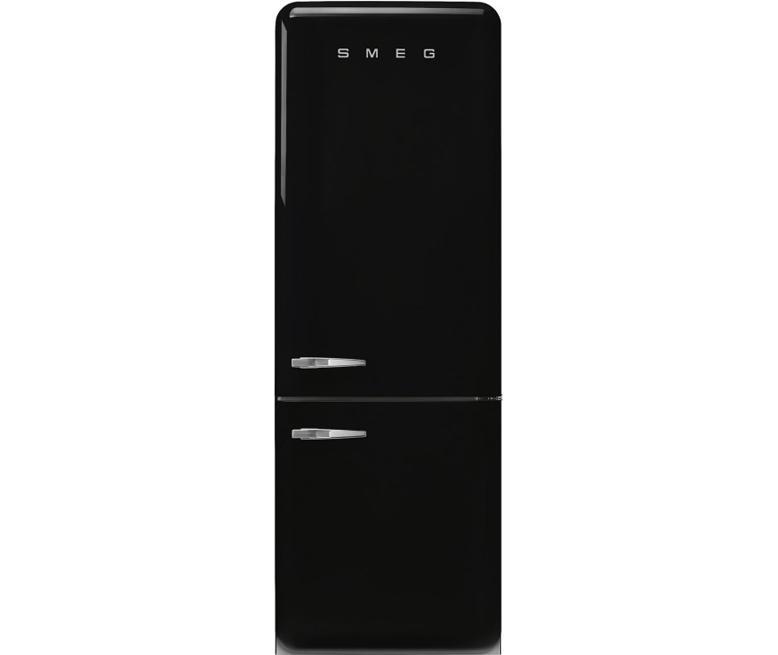 Smeg FAB38RBL6 retro jaren 50 koelkast - zwart - rechtsdraaiend