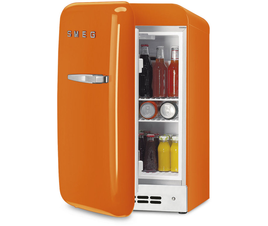 Smeg FAB5LOR6 retro jaren 50 koelkast - oranje - linksdraaiend