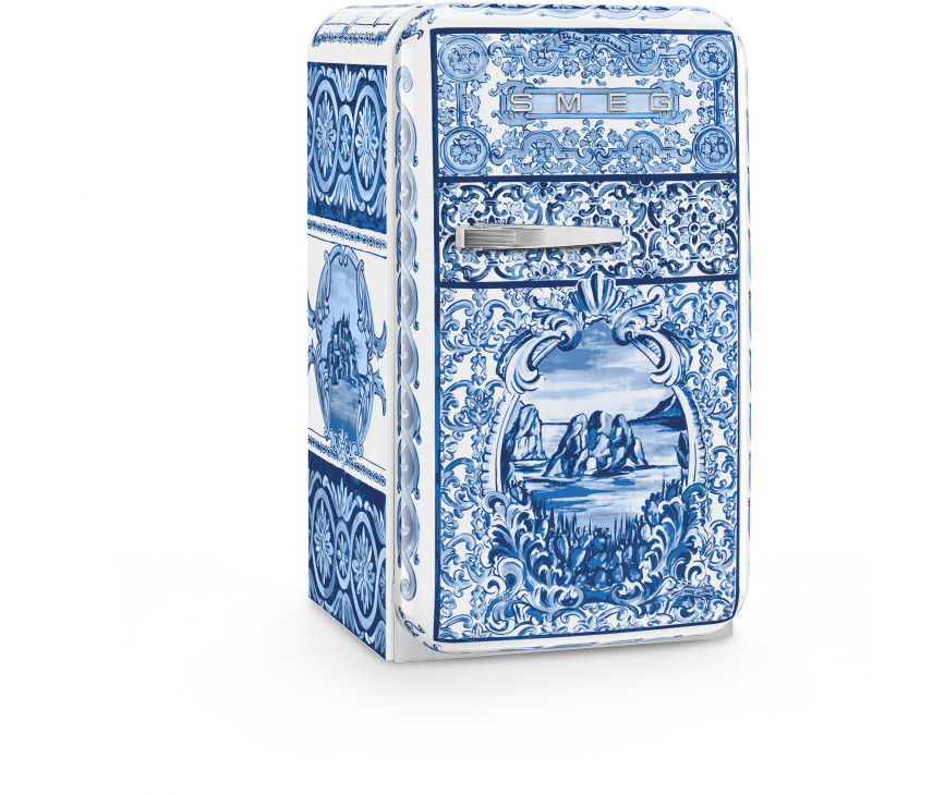 Smeg FAB5RDGME6 retro jaren 50 koelkast - blauw