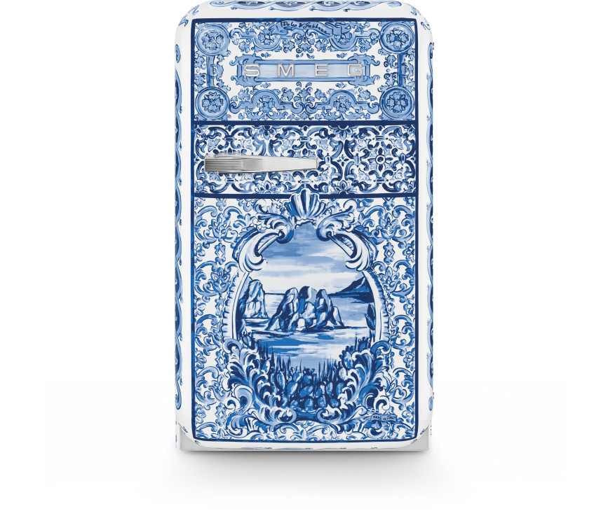 Smeg FAB5RDGME6 retro jaren 50 koelkast - blauw