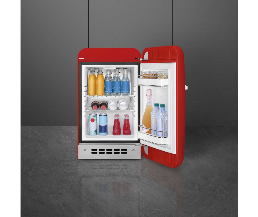 Smeg FAB5RRD6 vrijstaande retro jaren 50 koelkast - rood