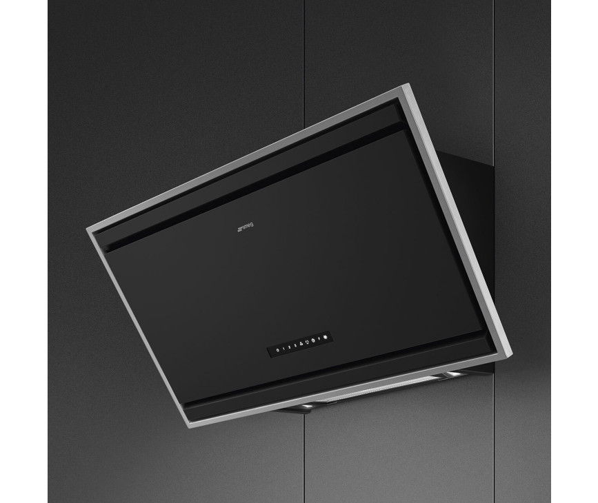 Smeg KV394MB schuine anti-hoofdstoot afzuigkap - zwart