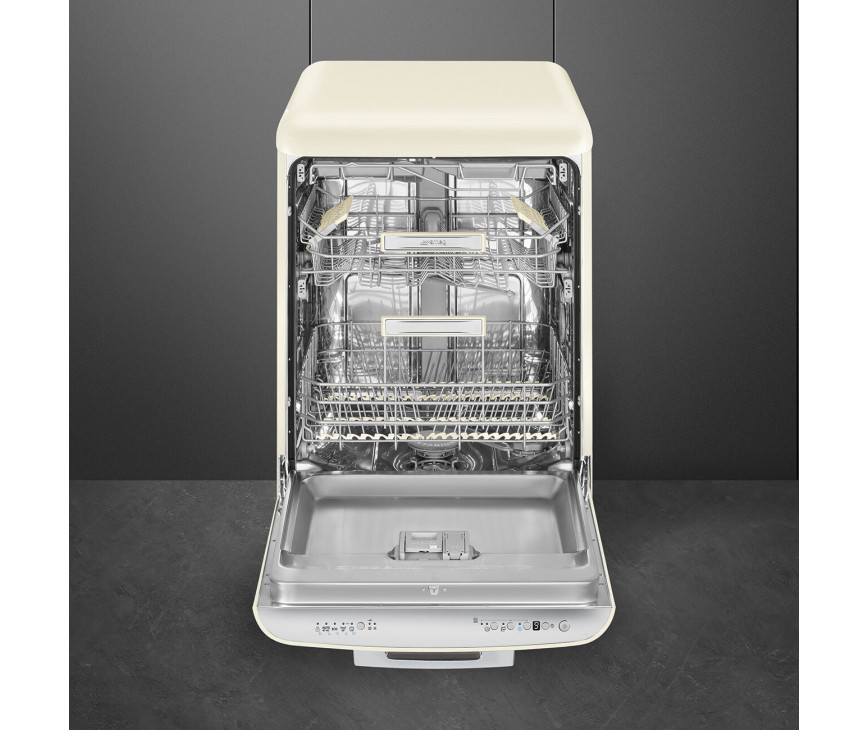 Smeg LVFABCR3 vrijstaande retro jaren 50 vaatwasser - crème