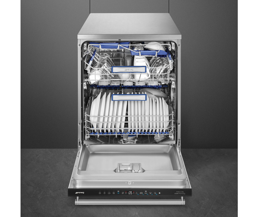 Smeg LVS345BQSTX vrijstaande design vaatwasser - rvs