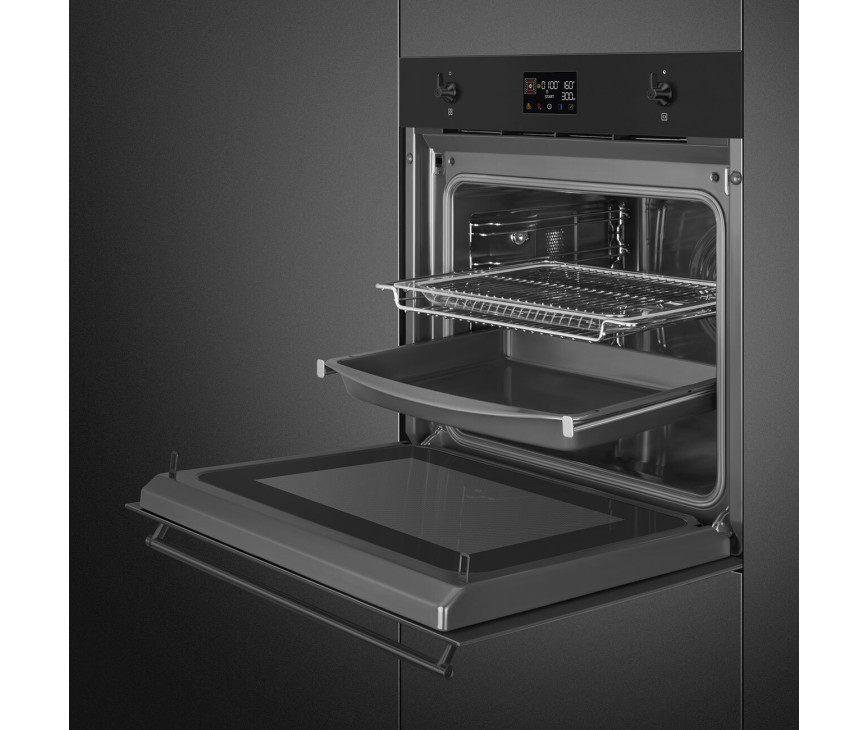 Smeg SO6302M2N inbouw oven met magnetron - mat zwart - Galileo Speedwave XL