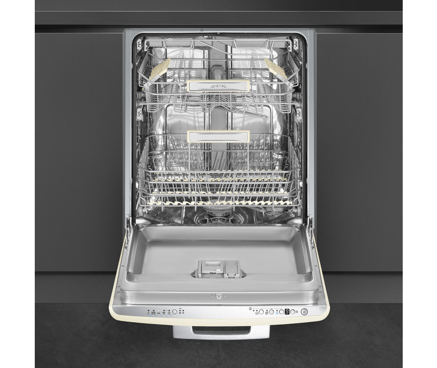 Smeg STFABCR3 retro jaren 50 onderbouw vaatwasser - crème
